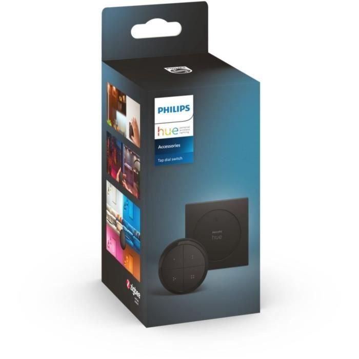 Philips Hue Bouton Remote Control Remote Tap Interruptor de marcación de marcación, negro, permite el control de varias partes o un área Philips Hue Bouton Remote Control Remote Tap Interruptor de marcación de marcación, negro, permite el control de varias partes o un área