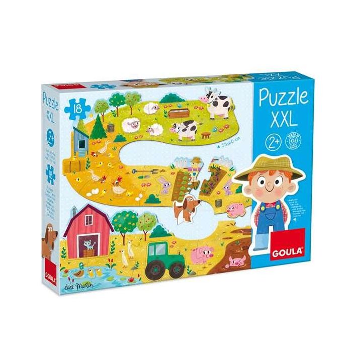 Goula Puzzle XXL Granja 53176 con 17 Piezas y Figuras para Niños +3 Años 11
