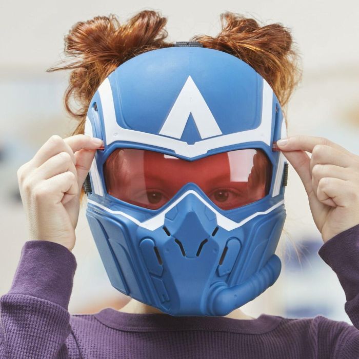 Hasbro Máscara Marvel Vengadores Capitán América de Juego de Rol con Lentes Abatibles para Niños +5 Años Película Brave New World 4