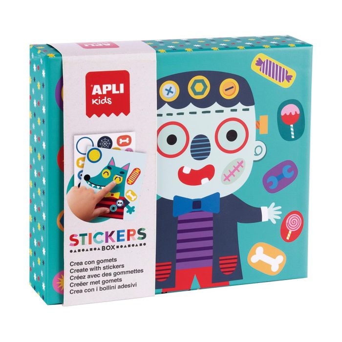 Caja De Stickers Monstruos 19139 Apli