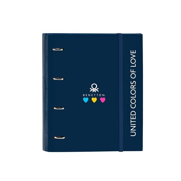 Carpeta de anillas Benetton Love Azul marino (27 x 32 x 3.5 cm)