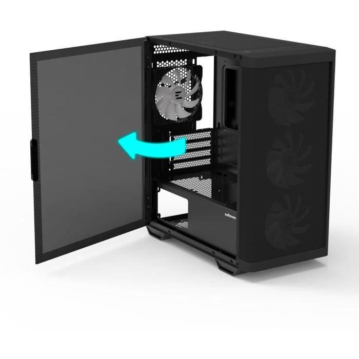 Caja de PC sin fuente de alimentación - ZALMAN M4 ARGB (Negro) - Torre media - Formato M-ATX 3 Caja de PC sin fuente de alimentación - ZALMAN M4 ARGB (Negro) - Torre media - Formato M-ATX 3