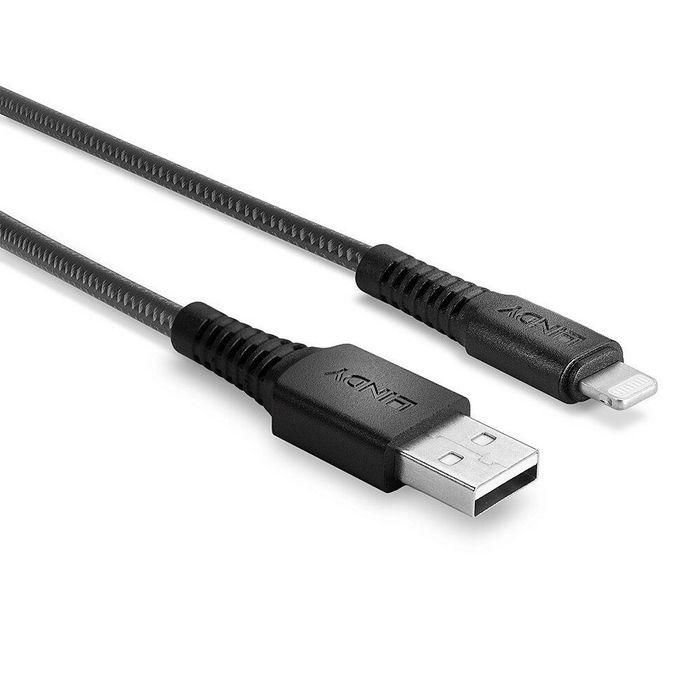 Lindy 0.5m Reinforced USB Type A to Lightning Charge and Sync Cable 2 Lindy 0.5m Reinforced USB Type A to Lightning Charge and Sync Cable 2