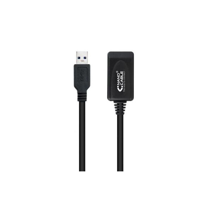 Cable Alargador USB 3.0 con Amplificador Nanocable 10.01.0311/ USB Macho - USB Hembra/ 5m/ Negro 1 Cable Alargador USB 3.0 con Amplificador Nanocable 10.01.0311/ USB Macho - USB Hembra/ 5m/ Negro 1