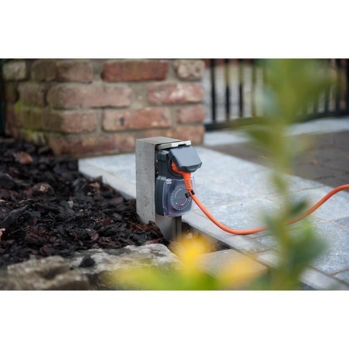 Chacon Programador Mecánico Impermeable Exterior, Temporizador Ahorro Energía 3500W, 1 a 48 Ciclos Diarios 15/30 Min 2 Chacon Programador Mecánico Impermeable Exterior, Temporizador Ahorro Energía 3500W, 1 a 48 Ciclos Diarios 15/30 Min 2