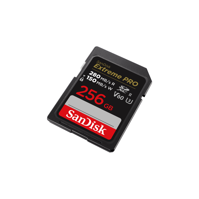 SanDisk Tarjeta SDXC UHS-II Clase 10 V60 256 GB SDSDXEP-256G-GN4IN Velocidad Lectura 280 MB/s Velocidad Escritura 100 MB/s 1