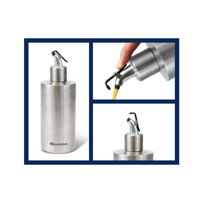 Aceitera de acero inoxidable 250 ml con tapón Quttin (12 Unidades) 4 Aceitera de acero inoxidable 250 ml con tapón Quttin (12 Unidades) 4