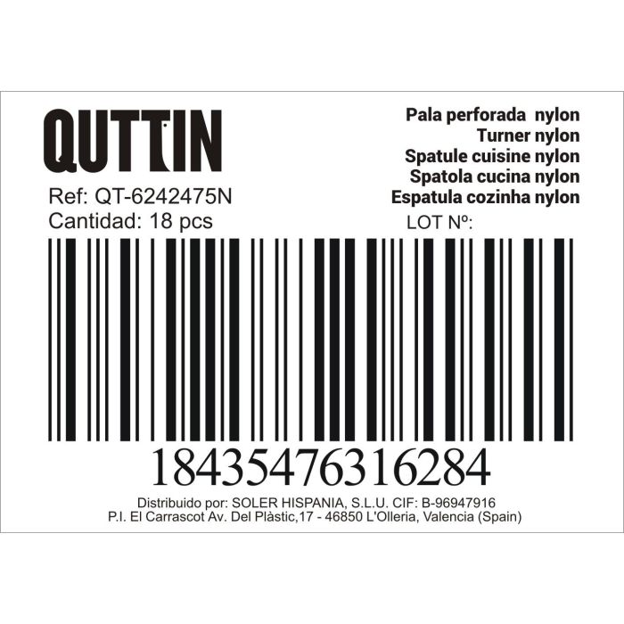 Pala Nylon 36X8Cm Perforada Pro "Quttin" (18 Unidades) 3