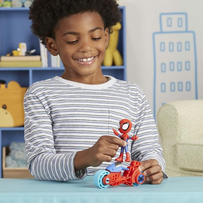 Hasbro Figura de Acción Spidey con Motocicleta, Juguete Preescolar Marvel Spidey y Sus Increíbles Amigos, 3+ Años 7