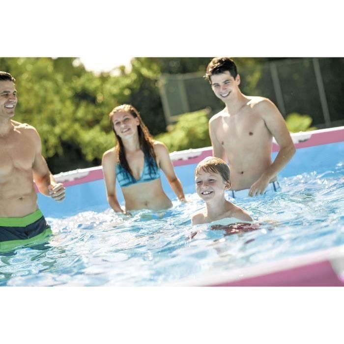 INTEX - Kit de piscina redonda con estructura metálica rosa - tubular - Ø xh: 2,44 x 0,76 m 3 INTEX - Kit de piscina redonda con estructura metálica rosa - tubular - Ø xh: 2,44 x 0,76 m 3