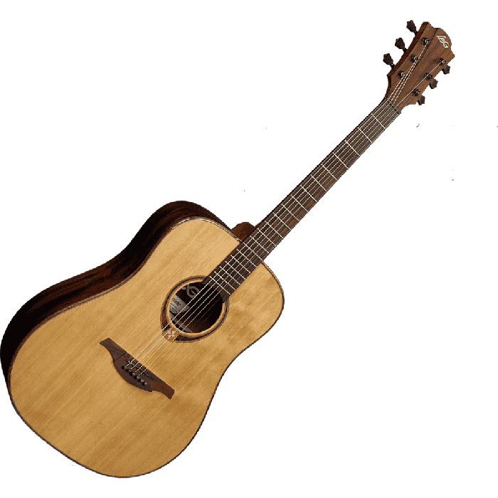 LAG Guitarra Acústica Dreadnought Tramontane 118 - Tapa de Cedro Rojo Macizo, Fondo y Laterales Khaya, Acabado Natural Brillante 3