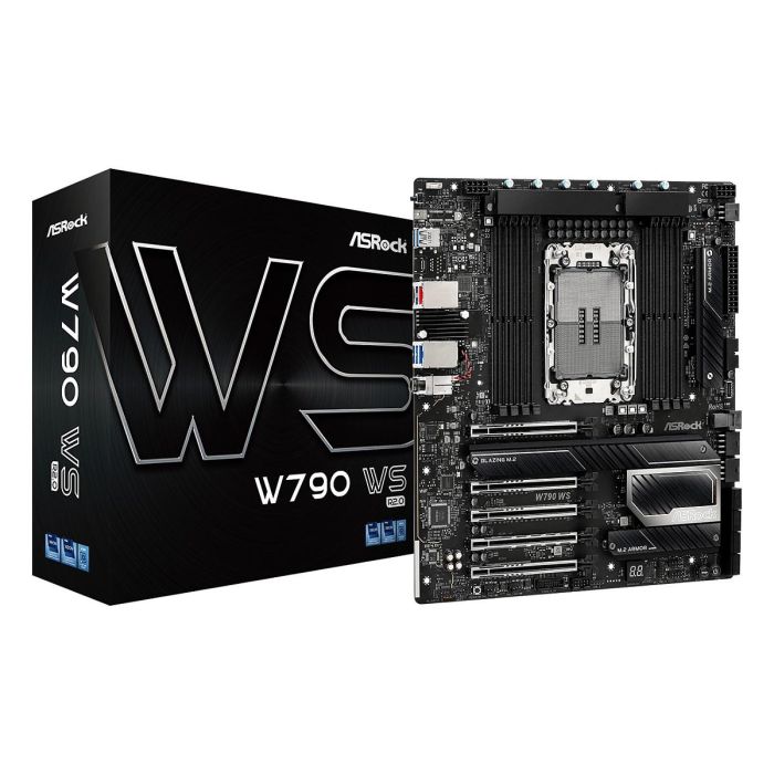 ASRock W790 WS R2.0 Placa Base E-ATX Servidor Intel Socket 4677 Compatible con Intel Xeon W DDR5 RAM hasta 2 TB 4