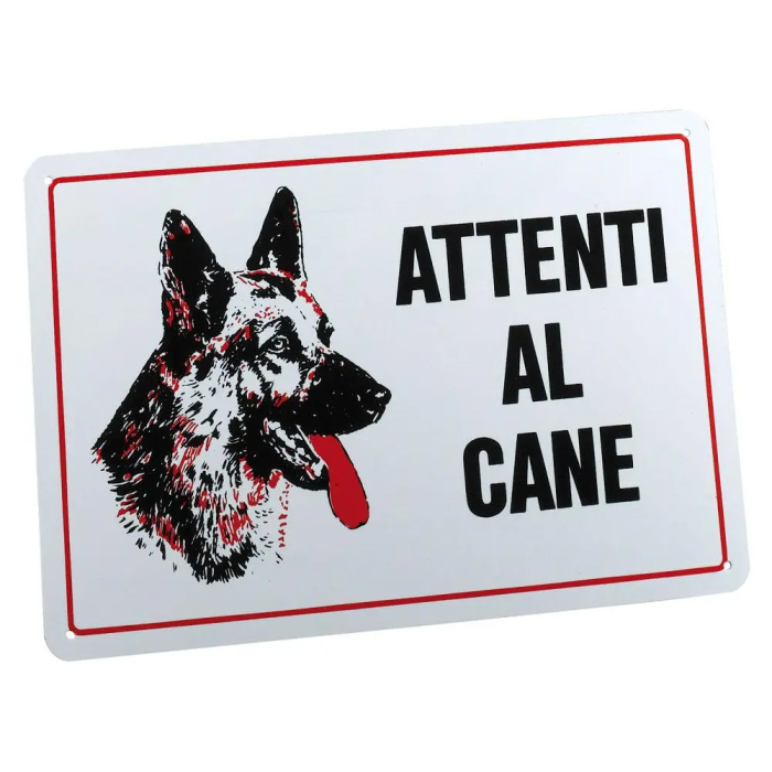 Ferplast Cartel Attenti Al Cane Bianco 4Ud