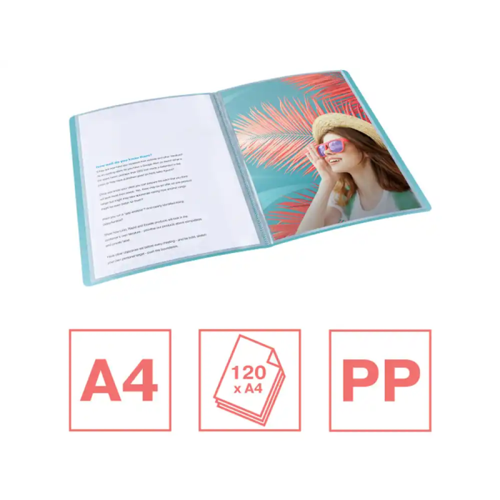 Esselte Carpeta Escaparate Colour Breeze 60 Fundas Polipropileno Tapa Flexible DIN A4 Colores Surtidos 1