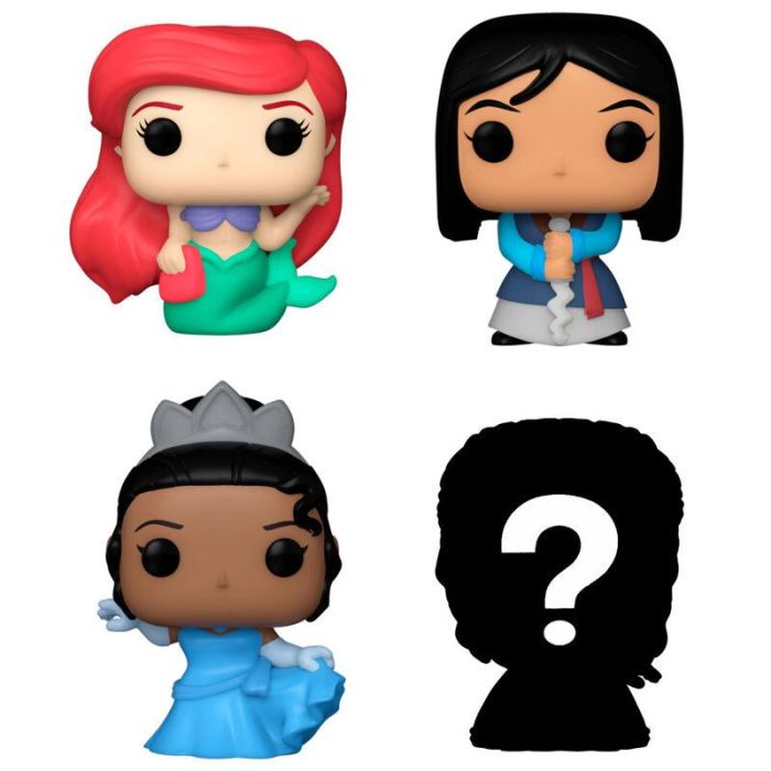 Blister 4 figuras Bitty POP Disney Princesas Ariel 1