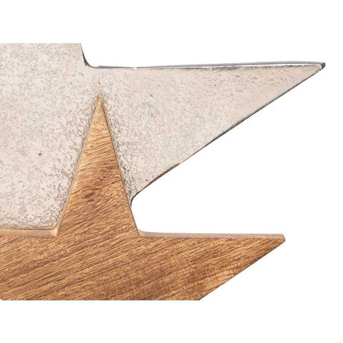 Soporte Decoracion Triple Estrella Plateado Giftdecor 31X28CM (6 Unidades) 3 Soporte Decoracion Triple Estrella Plateado Giftdecor 31X28CM (6 Unidades) 3
