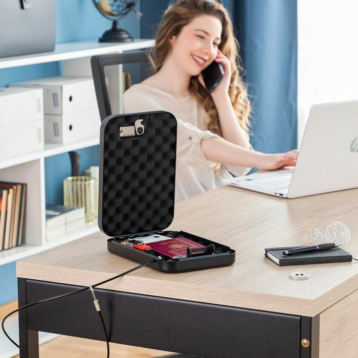 Caja Fuerte Portátil con Cable de Seguridad Prisaven InnovaGoods 10 Caja Fuerte Portátil con Cable de Seguridad Prisaven InnovaGoods 10