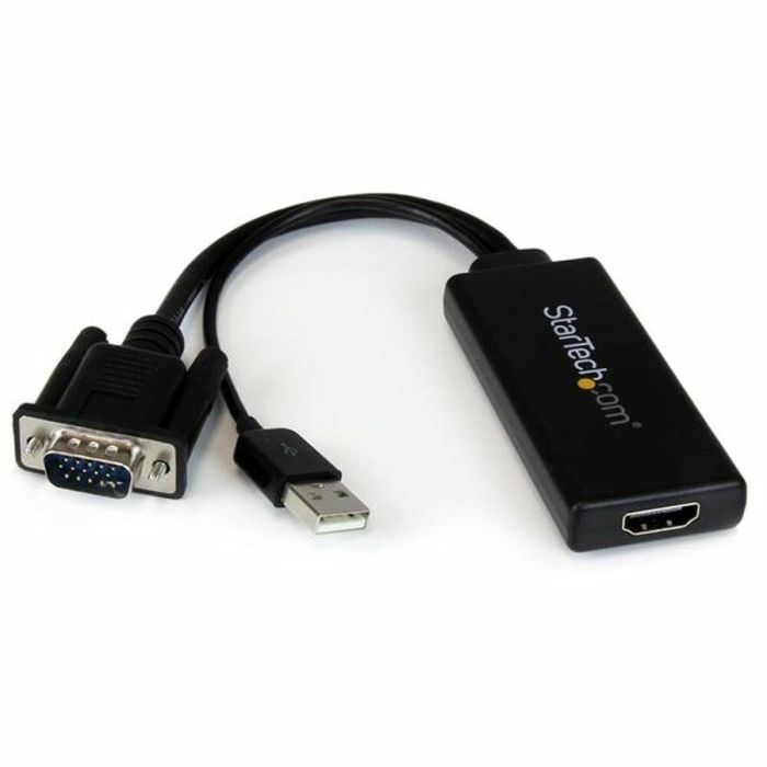 Adaptador HDMI a VGA Startech VGA2HDU Negro Adaptador HDMI a VGA Startech VGA2HDU Negro