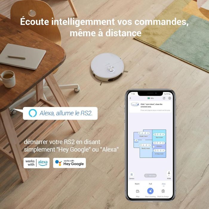 EZVIZ EZV1692798895779 Aspiradora Robot RS2 con Base Multifunción Lavado, Secado, Limpieza y Recarga Automática 4000 Pa 2 EZVIZ EZV1692798895779 Aspiradora Robot RS2 con Base Multifunción Lavado, Secado, Limpieza y Recarga Automática 4000 Pa 2