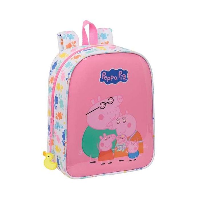 Safta Mochila Guardería Peppa Pig "Baby Pig" Adaptable a Carro 22x27x10cm, Edad Mínima 3 Años