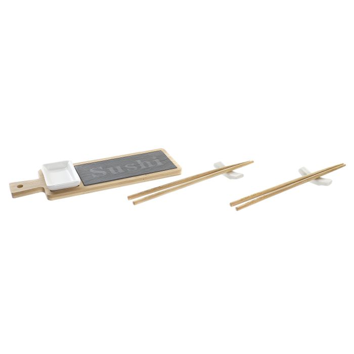 Sushi Oriental DKD Home Decor Natural Negro 9 x 2 x 28 cm Set de 6 Sushi Oriental DKD Home Decor Natural Negro 9 x 2 x 28 cm Set de 6