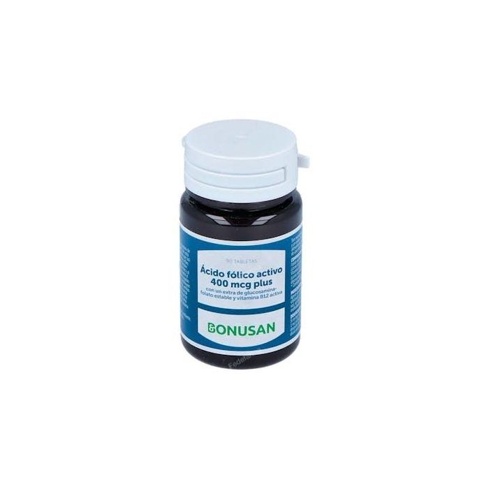 BONUSAN Ácido Fólico Activo 400 mcg Plus Quatrefolic® con B12 para Embarazo 90 Comprimidos