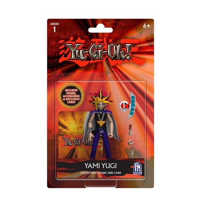 Bizak Figura Acción Yu-Gi-Oh! 13 cm 6 Puntos Articulación Personajes Principales DUEL DISK Tarjeta BONUS 3