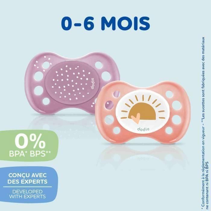 DODIE PACIFIER Juego de 3 chupetes anatómicos día y noche 0-6 meses 1 DODIE PACIFIER Juego de 3 chupetes anatómicos día y noche 0-6 meses 1