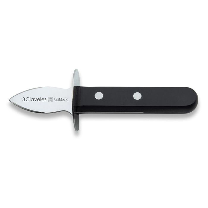 3 Claveles Cuchillo abre ostras de acero inoxidable con mango pom, hoja 5 cm
