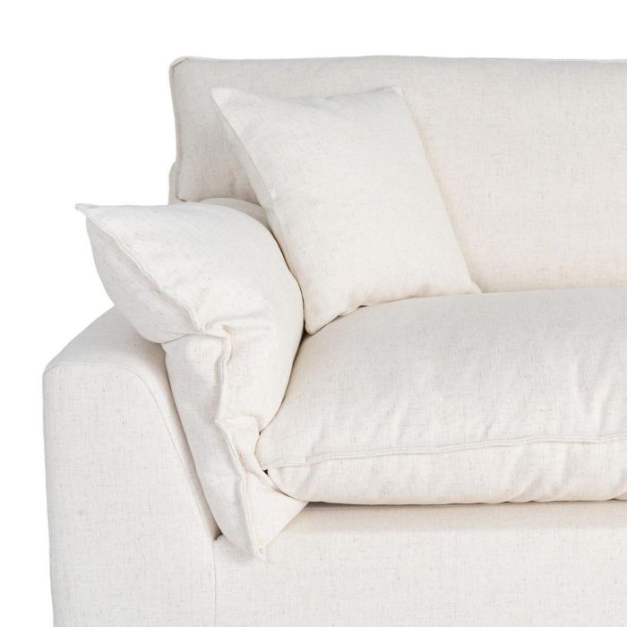 Sofá 4 Plazas Crema Tejido 282 X 101 X 71 cm