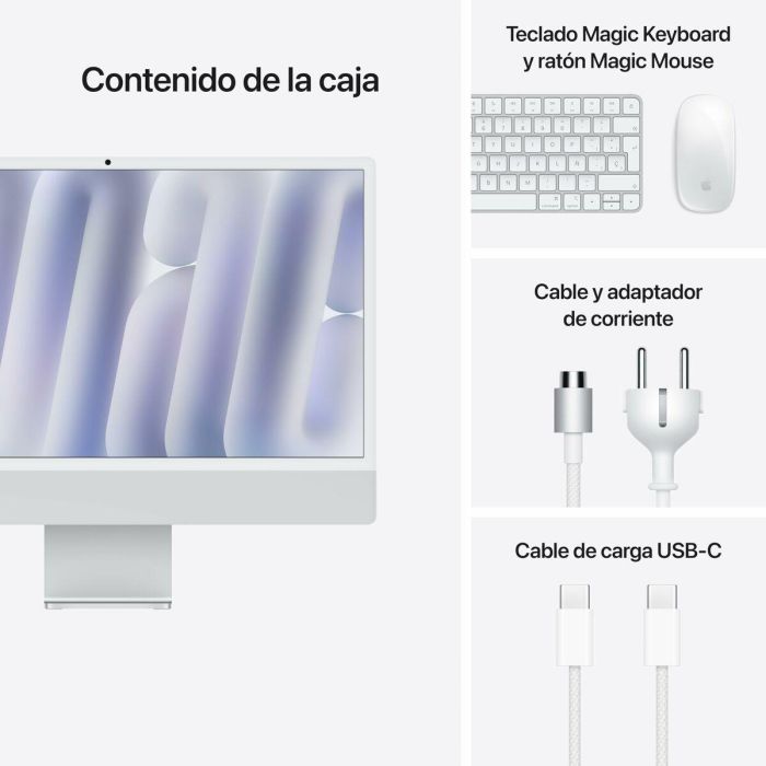 Apple iMac All in One - Pantalla Retina 4.5K 24", Procesador Apple M4, 16GB RAM, 256GB SSD, macOS Sequoia 7 Apple iMac All in One - Pantalla Retina 4.5K 24", Procesador Apple M4, 16GB RAM, 256GB SSD, macOS Sequoia 7