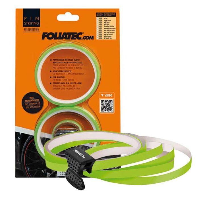 Pin Striping Rim Design Incl. Mounting Aid Neon Verde L 8 6 M 4 X 2 15 M W 6 mm FO34395 Pin Striping Rim Design Incl. Mounting Aid Neon Verde L 8 6 M 4 X 2 15 M W 6 mm FO34395