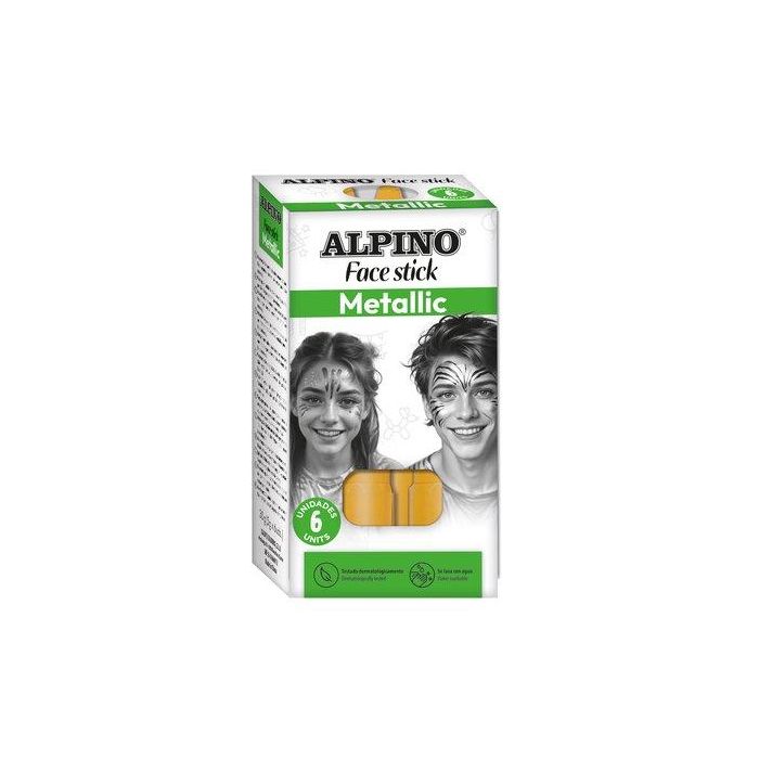 Maquillaje Alpino Face Stick Metallic Barra De 5 Gr. Caja De 6 Oro