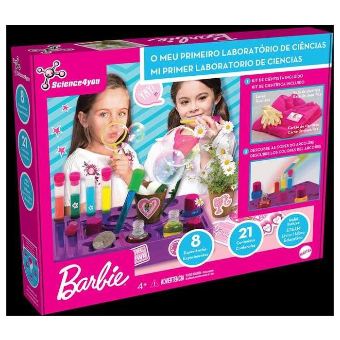 Juego mi primer kit de ciencias barbie con 17 experimentos, 28 contenidos y libro educativo 38x30x6 cm 1 Juego mi primer kit de ciencias barbie con 17 experimentos, 28 contenidos y libro educativo 38x30x6 cm 1