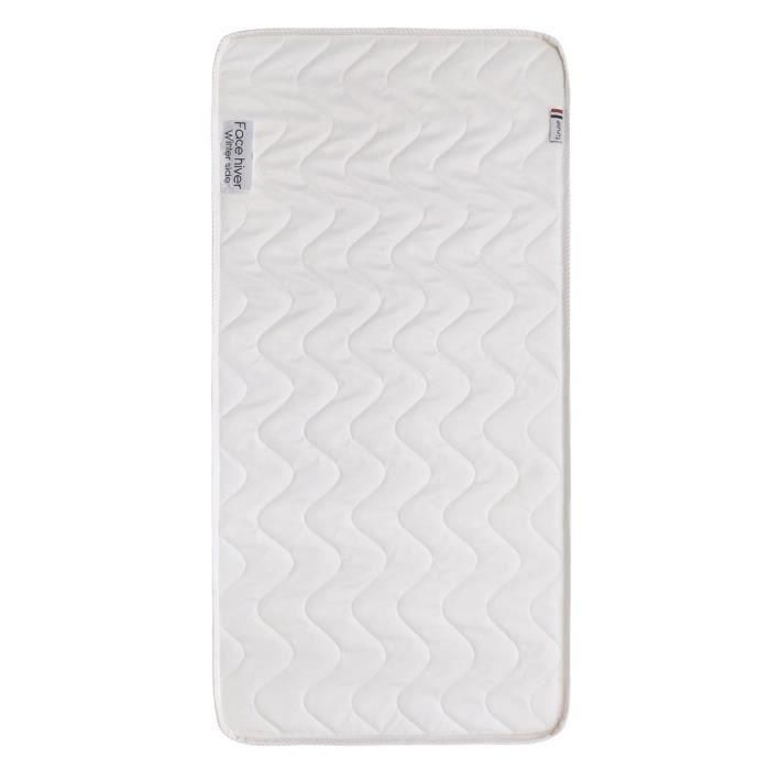 Tineo Colchón Bebé Climatizado 60x120 cm Doble Cara Invierno/Verano Espuma Antiácaros Antibacteriano Antimoho Fabricado en Francia 2