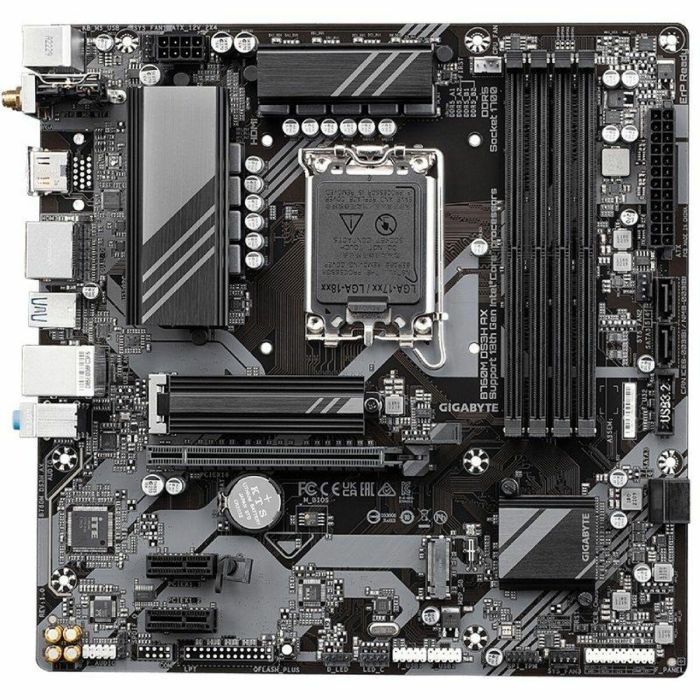 Gigabyte B760M DS3H AX Placa Base mATX LGA 1700 DDR5 Wi-Fi 6E 2.5GbE para Intel Core 14ª Gen 5 Gigabyte B760M DS3H AX Placa Base mATX LGA 1700 DDR5 Wi-Fi 6E 2.5GbE para Intel Core 14ª Gen 5