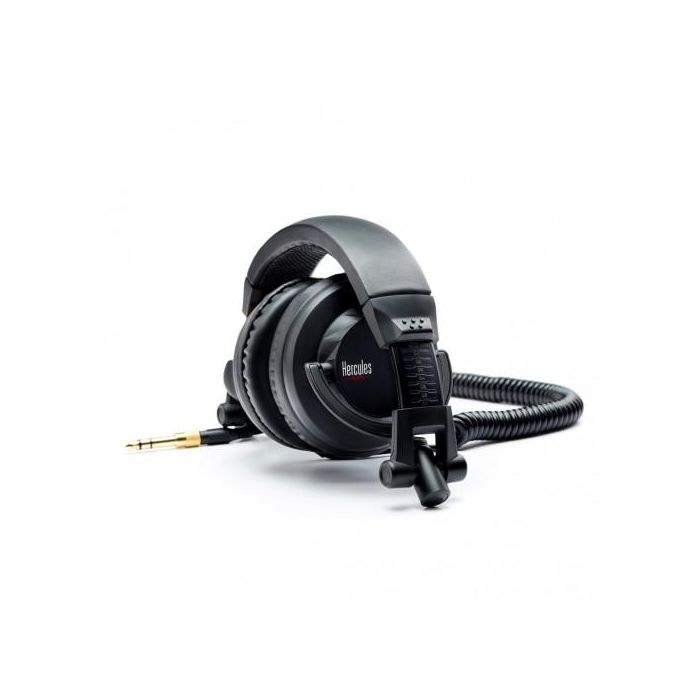 Hercules HDP DJ45 Auriculares Diadema Negro Música Alámbrico 5 cm Supraaural 20-20000 Hz Cable 1 m Negro Adaptador 6,3 mm 3