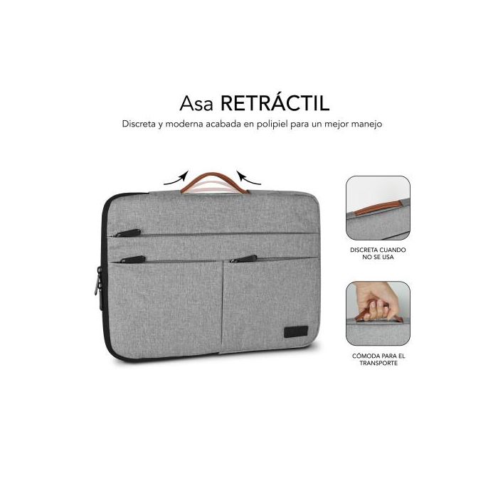 SUBBLIM Maletin Air Padding 360 Sleeve 13,3-14" Light Grey 4 SUBBLIM Maletin Air Padding 360 Sleeve 13,3-14" Light Grey 4