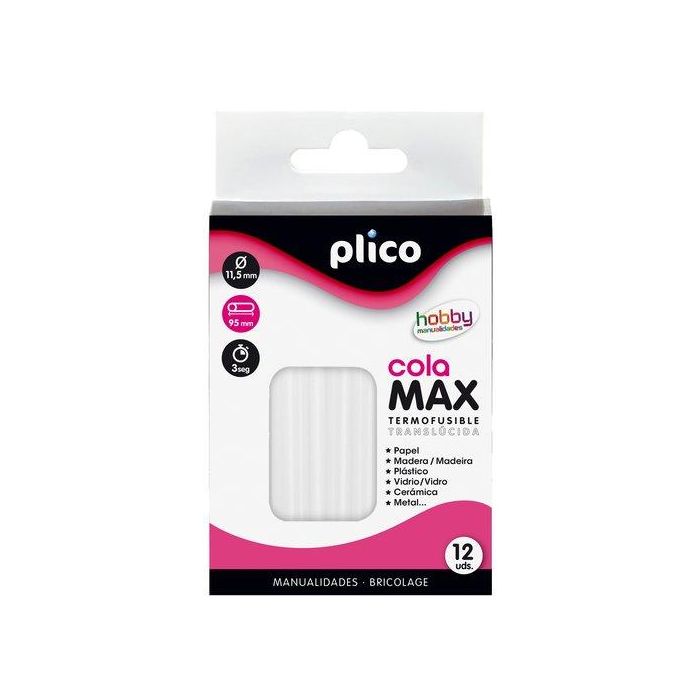 Cola Termofusible En Barra Plico Max Blister De 12