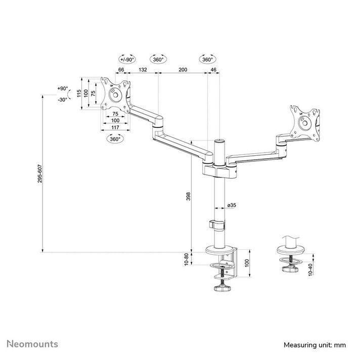 Soporte de Mesa para Pantalla Neomounts DS60-425BL2 Negro 27" 19 Soporte de Mesa para Pantalla Neomounts DS60-425BL2 Negro 27" 19