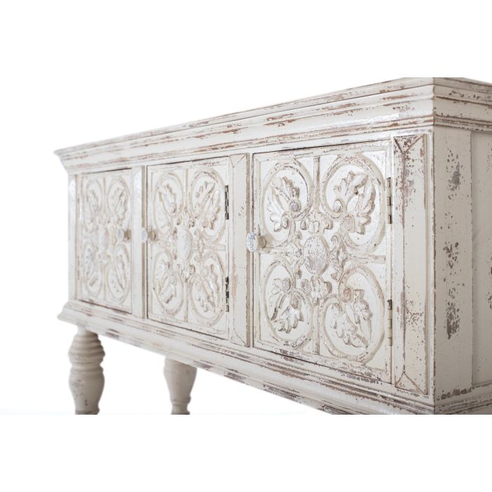 Giner y Colomer Consola de Madera de Mango Blanco Decapé 148 cm 5