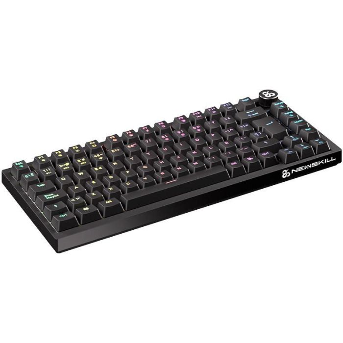 Newskill Teclado Gaming Pyros Pro Inalambrico Mecanico Hotswap 75% RGB Rueda Volumen USB Bluetooth 2.4G Negro 2