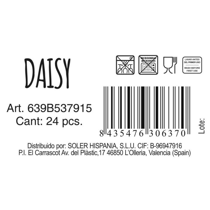La Mediterranea Bol para Snacks con Diseño Daisy y Colores, 14 cm de diámetro (48 Unidades) 1