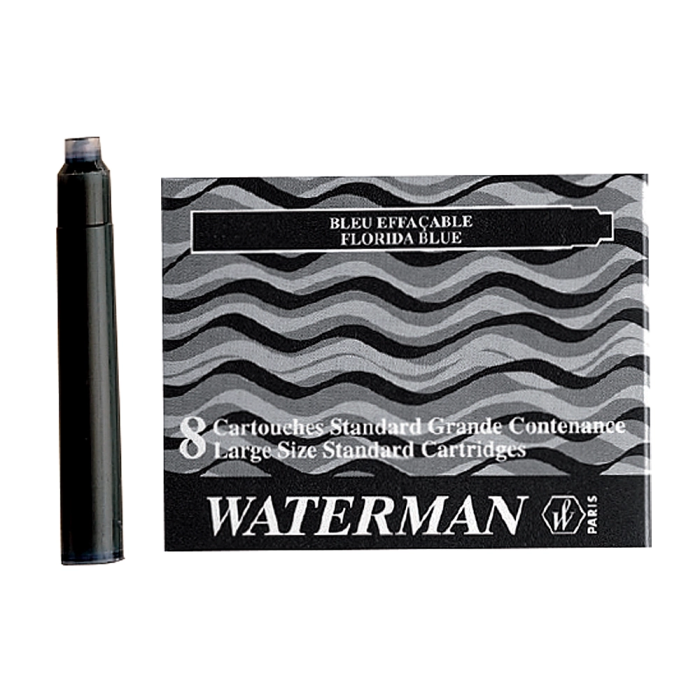 Waterman Cartuchos Tinta Estilografica Standard Largos Serenity Blue Caja de 8 Unidades 1