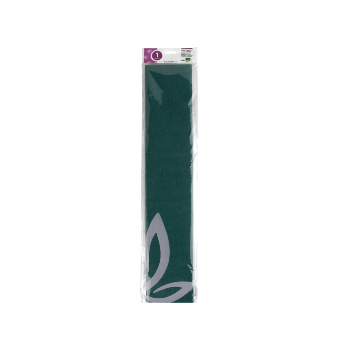 Liderpapel Papel Crespon Verde Oscuro 50 cm x 2.5m 34g/m2 1