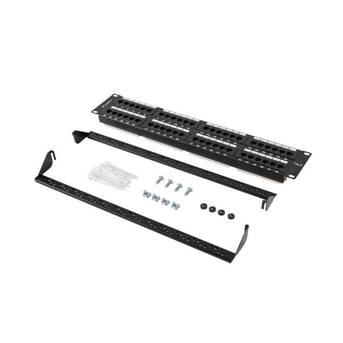 Lanberg Patch Panel 48 Puertos 2U Categoría 6 No Apantallado para Rack de 19" RJ-45 1