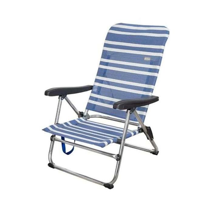 Silla playa aluminio plegable mykonos 5 posiciones 61x50x85 cm con asa. 17 Silla playa aluminio plegable mykonos 5 posiciones 61x50x85 cm con asa. 17