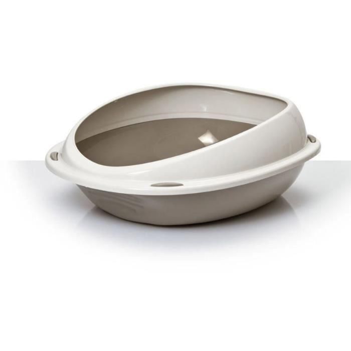Caja de arena ovalada AIME - Con borde extraíble - Para gatos 3 Caja de arena ovalada AIME - Con borde extraíble - Para gatos 3