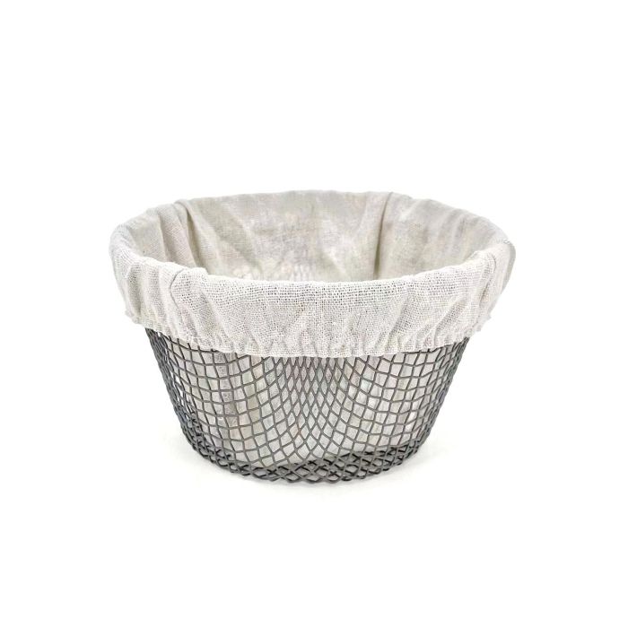 Cesta Pan Metal Redonda con Forro 18 cm My Bar - Inde (24 Unidades) 2 Cesta Pan Metal Redonda con Forro 18 cm My Bar - Inde (24 Unidades) 2