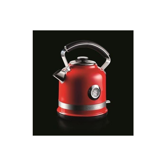Ariete 2854/00 Hervidor Eléctrico Moderna Rojo 1.7 Litros Acero Inoxidable Termómetro Apagado Automático Diseño Elegante Objeto de Cocina 6